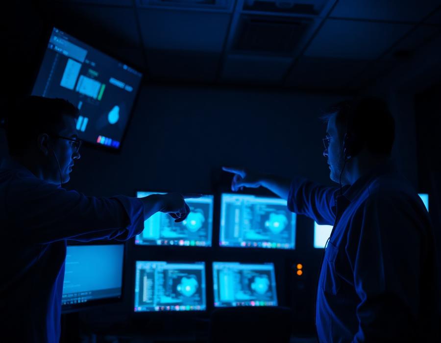 Security analysts monitoring threats in a SOC